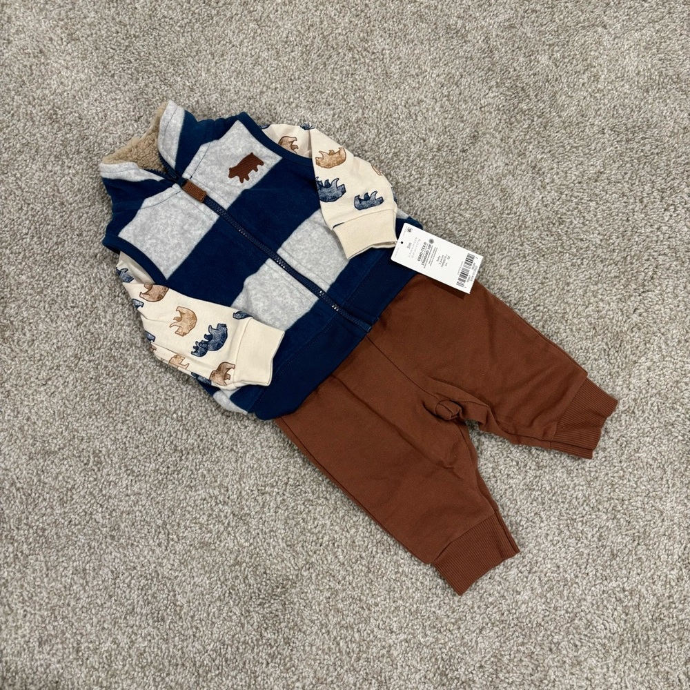 Carters 3-piece boy outfit (3 mo)